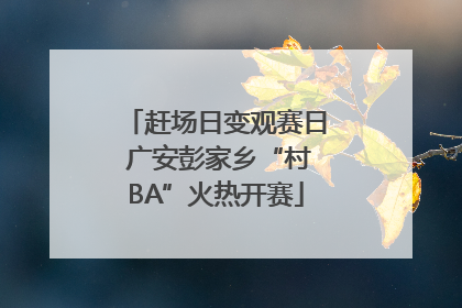 赶场日变观赛日 广安彭家乡“村BA”火热开赛