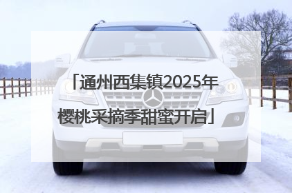通州西集镇2025年樱桃采摘季甜蜜开启