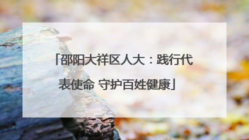 邵阳大祥区人大：践行代表使命 守护百姓健康