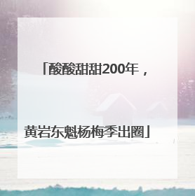 酸酸甜甜200年，黄岩东魁杨梅季出圈