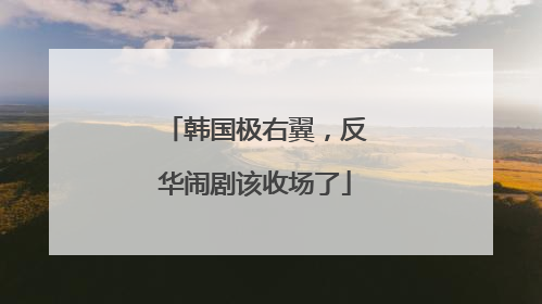 韩国极右翼，反华闹剧该收场了