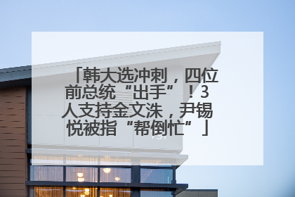 韩大选冲刺，四位前总统“出手”！3人支持金文洙，尹锡悦被指“帮倒忙”