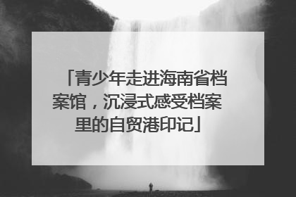 青少年走进海南省档案馆，沉浸式感受档案里的自贸港印记