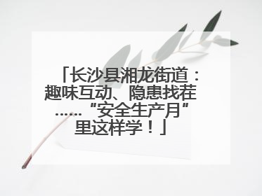 长沙县湘龙街道：趣味互动、隐患找茬……“安全生产月”里这样学！