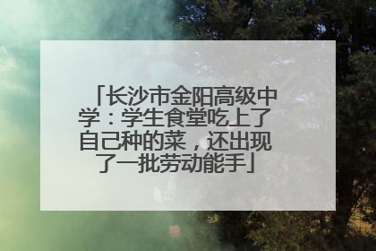 长沙市金阳高级中学：学生食堂吃上了自己种的菜，还出现了一批劳动能手