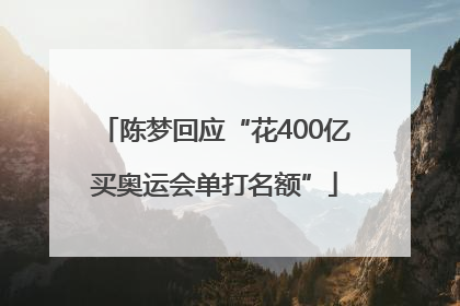 陈梦回应“花400亿买奥运会单打名额”
