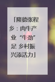 隆德张程乡：肉牛产业“牛劲”足 乡村振兴添活力