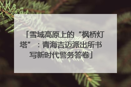雪域高原上的“枫桥灯塔”：青海吉迈派出所书写新时代警务答卷