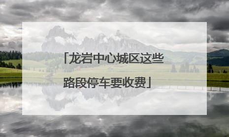 龙岩中心城区这些路段停车要收费