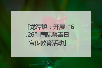 龙潭镇：开展“6.26”国际禁毒日宣传教育活动