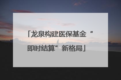 龙泉构建医保基金“即时结算”新格局
