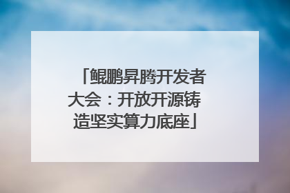 鲲鹏昇腾开发者大会：开放开源铸造坚实算力底座