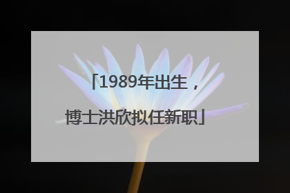 1989年出生，博士洪欣拟任新职