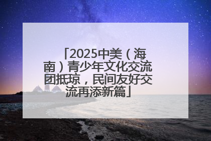 2025中美（海南）青少年文化交流团抵琼，民间友好交流再添新篇
