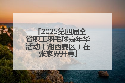 2025第四届全省职工羽毛球嘉年华活动（湘西赛区）在张家界开幕