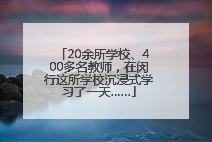 20余所学校、400多名教师，在闵行这所学校沉浸式学习了一天……