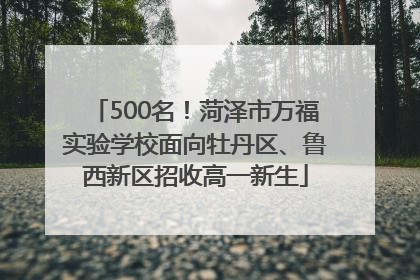 500名！菏泽市万福实验学校面向牡丹区、鲁西新区招收高一新生