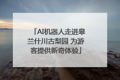 AI机器人走进皋兰什川古梨园 为游客提供新奇体验
